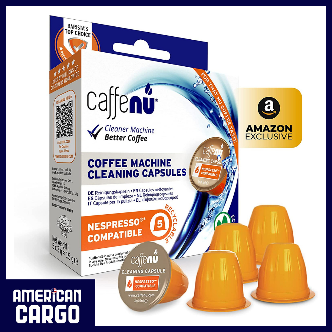 Caffenu 5-Pack Nespresso Cleaning Capsules, Cleaning Pods with Nespresso Originaline Machines