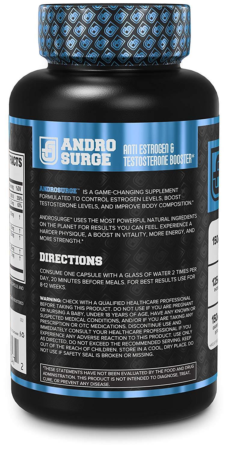 Jacked Factory Andro Surge Estrogen Blocker and Test Booster (60 Veggie Capsules)