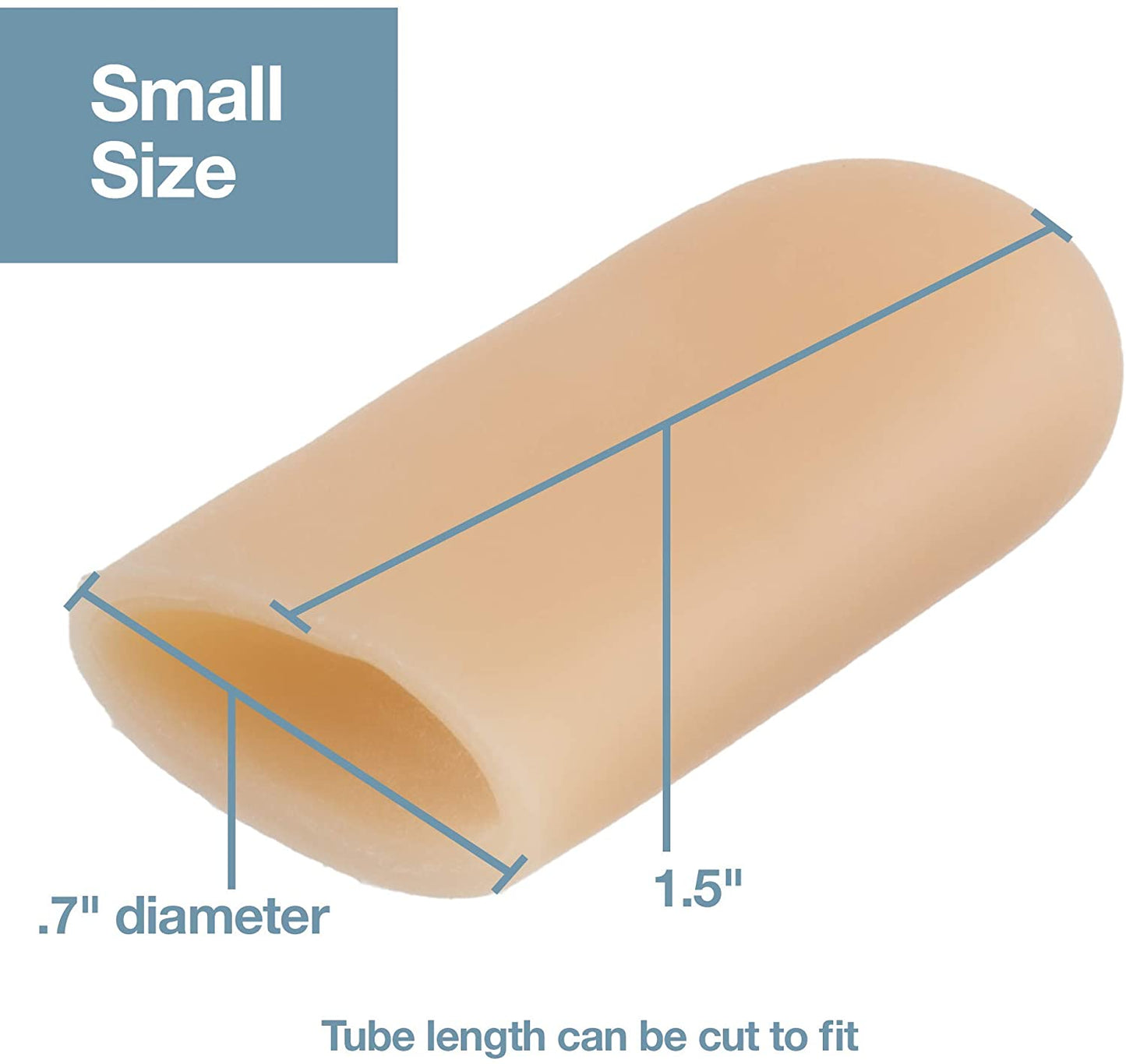 ZenToes 6 Pack Gel Toe Cap and Protector, Protects & Provide Relief (Small, Beige)