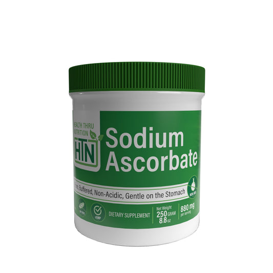 Health Thru Nutrition Sodium Ascorbate Powder 880mg (Buffered Vitamin-C), 8.8 oz. / 250g