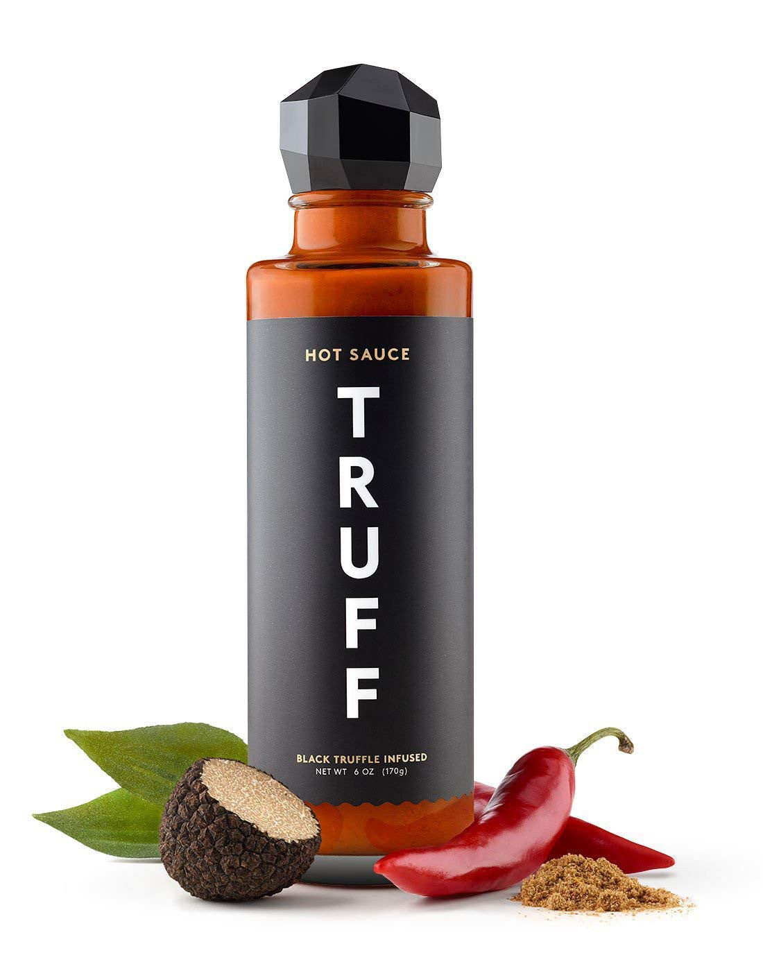TRUFF Gourmet Hot Sauce with Ripe Chili Peppers, Black Truffle Oil, Organic Agave Nectar, 6 oz