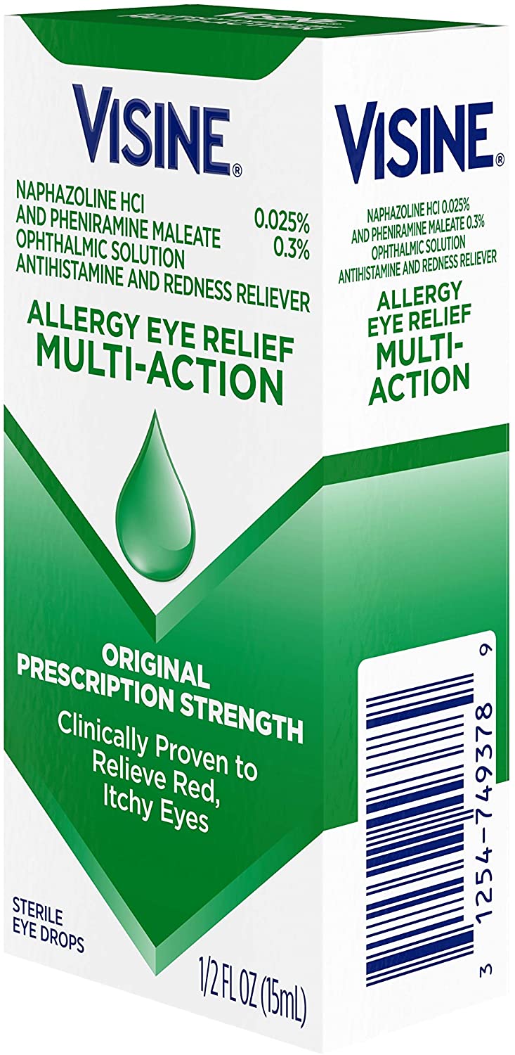 Visine Allergy Eye Relief Multi-Action Eye Drops, For Red & Itchy Eyes, 15ml