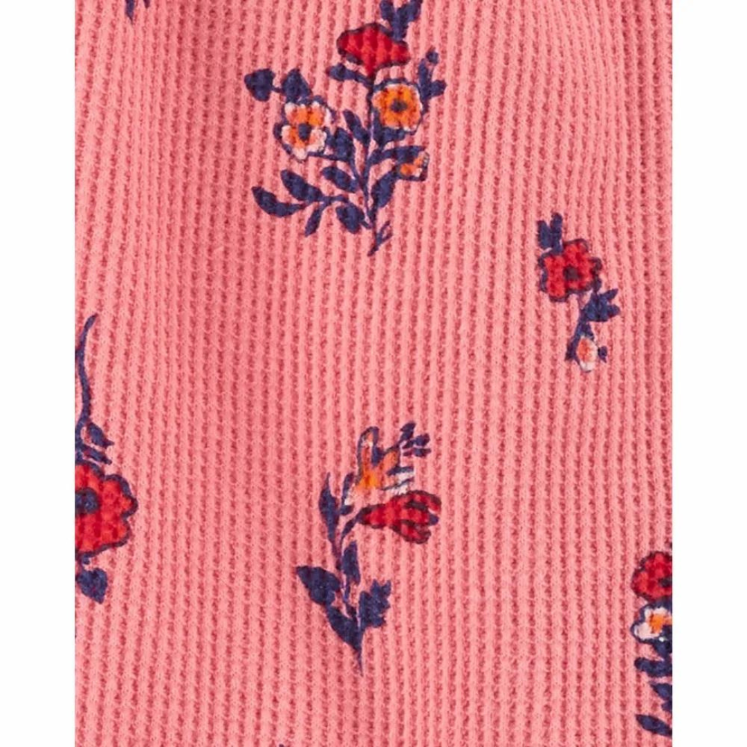 Carters Newborn Floral 2-Way ZIipper Cotton Bodysuit, Size : 3 Months Old