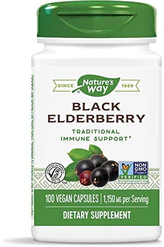 Nature's Way Black Elderberry 1,150 mg per Serving 100 Capsules