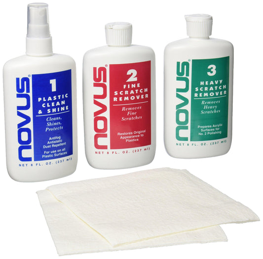 Novus Cleaning and Restoring Plastics Polish Kit 8oz