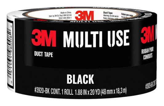 3M Multi Usage Duct Tape Black 48 mm x 18.2m, 1 Count