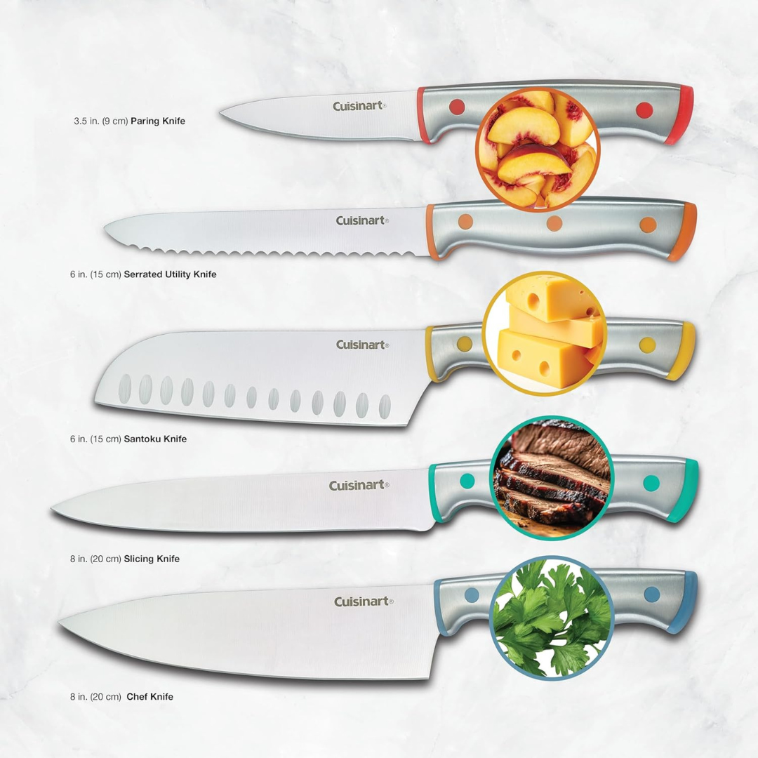 Cuisinart Classic ColorCore Collection Kitchen Knife, 10-Pc Set