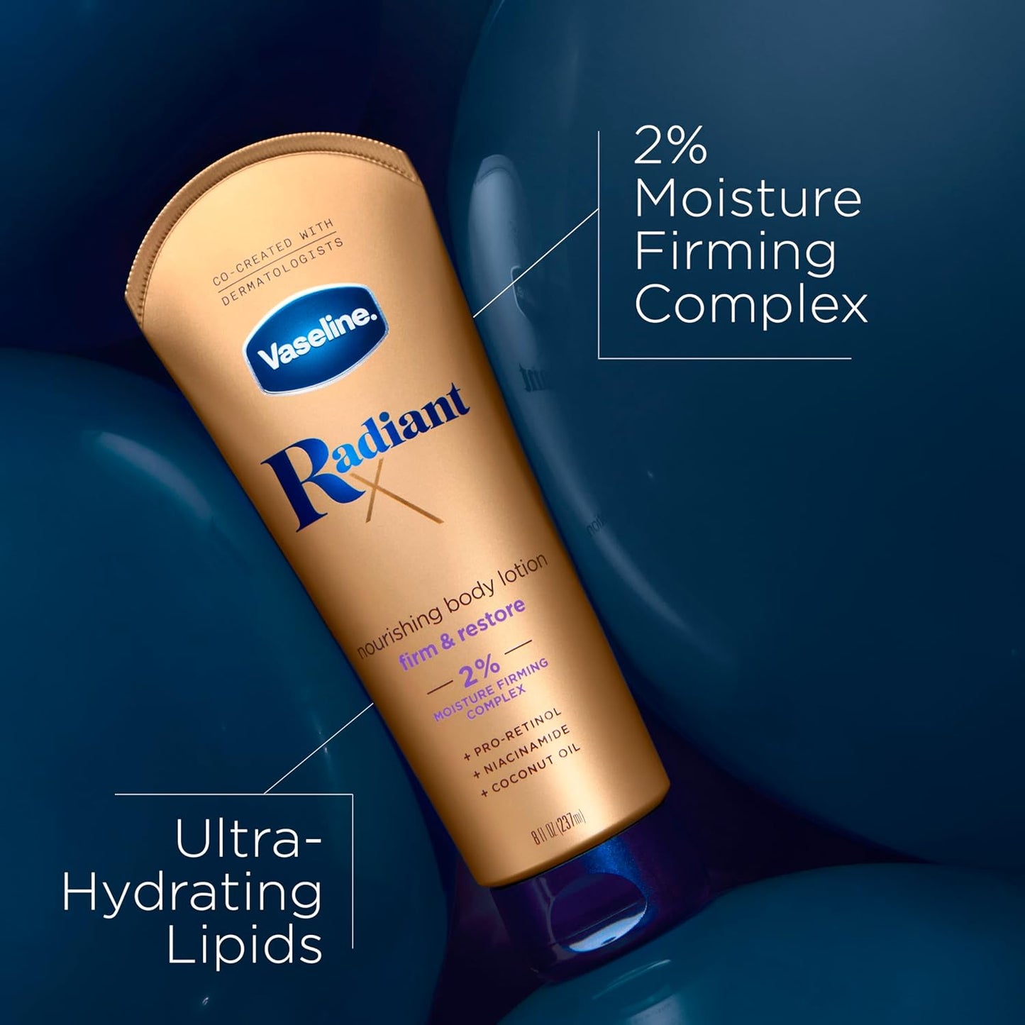 Vaseline Radiant X Firm & Restore Nourishing Body Lotion, 8 oz / 237 ml