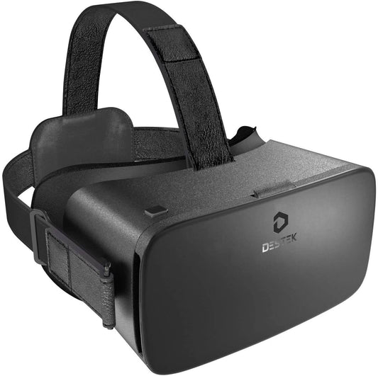 DESTEK V5 Virtual Reality Headset Phone 3D VR Glasses with Trigger Button for Virtual Reality Game & Video, Black