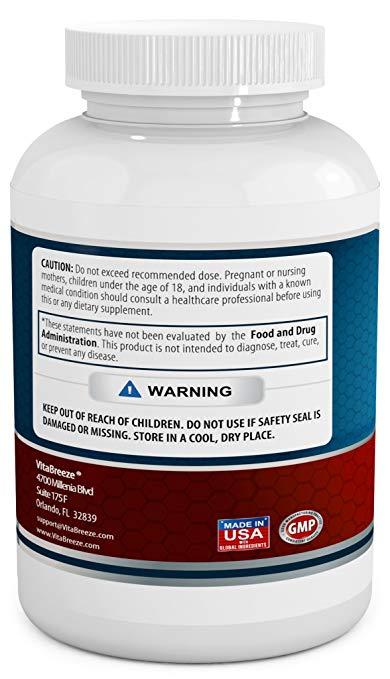 VitaBreeze Glucosamine Chondroitin MSM & Turmeric, Triple Strength Formula 248 Capsules