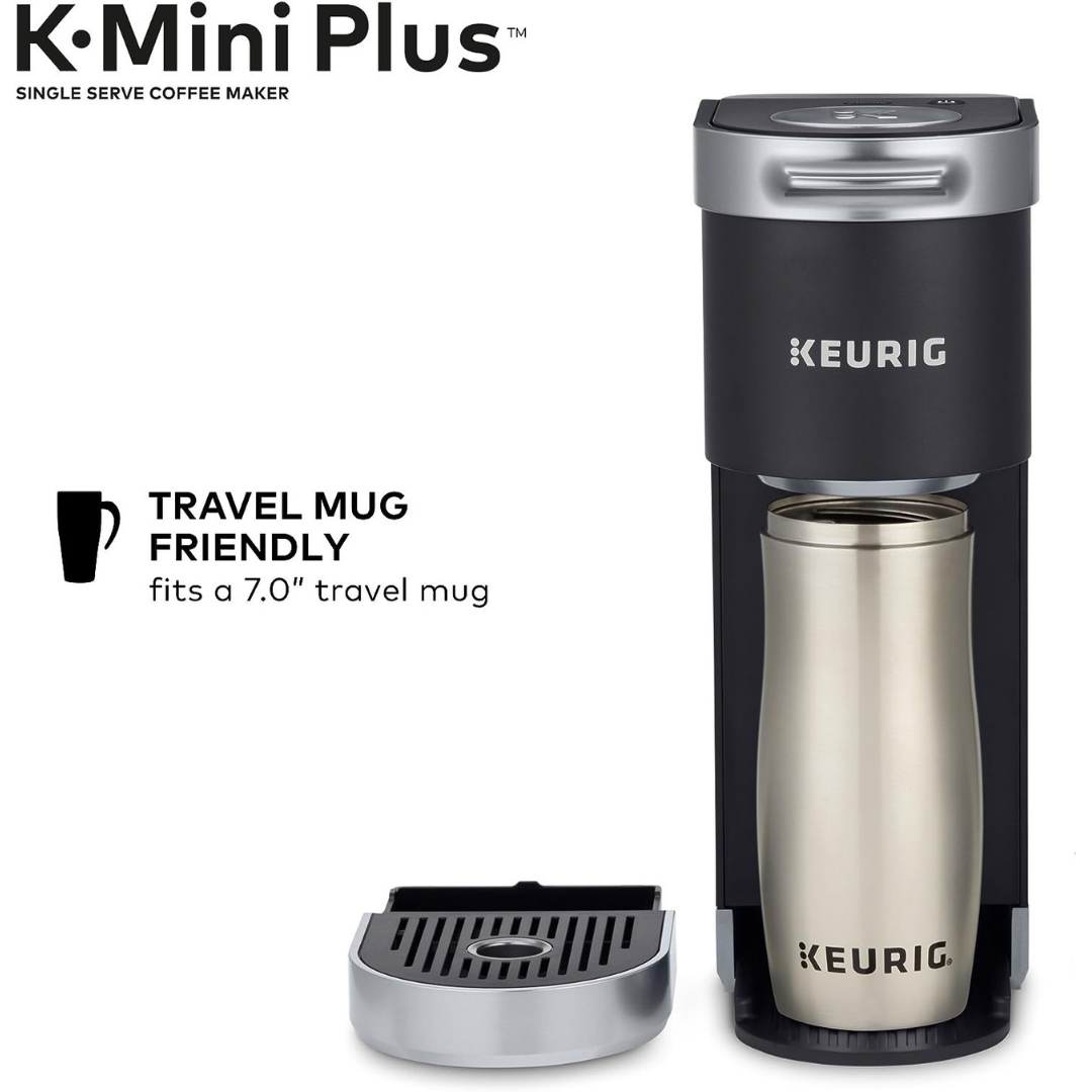 Keurig K-Mini Plus Single Serve K-Cup Pod Coffee Maker Matte Black, 6 to 12 oz