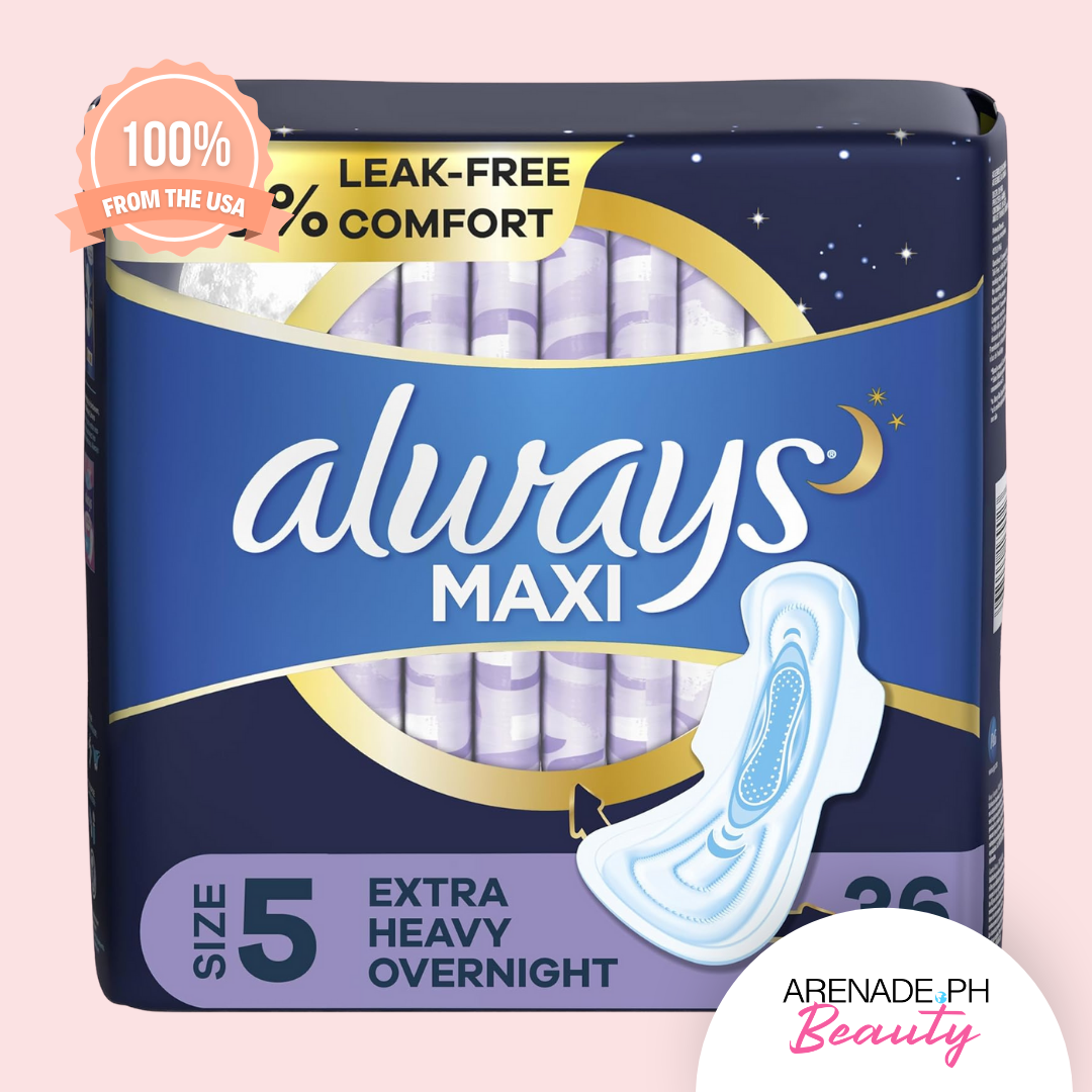 Always Maxi Extra Heavy Overnight Size 5 Pads with Flexi Wings, 36 Pads