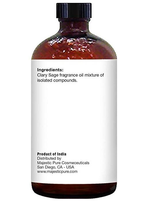 Majestic Pure Clary Sage Oil, Premium Quality, 4 fl. oz.