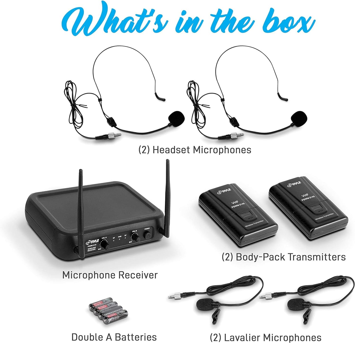 Pyle Wireless Microphone System PDWM2145