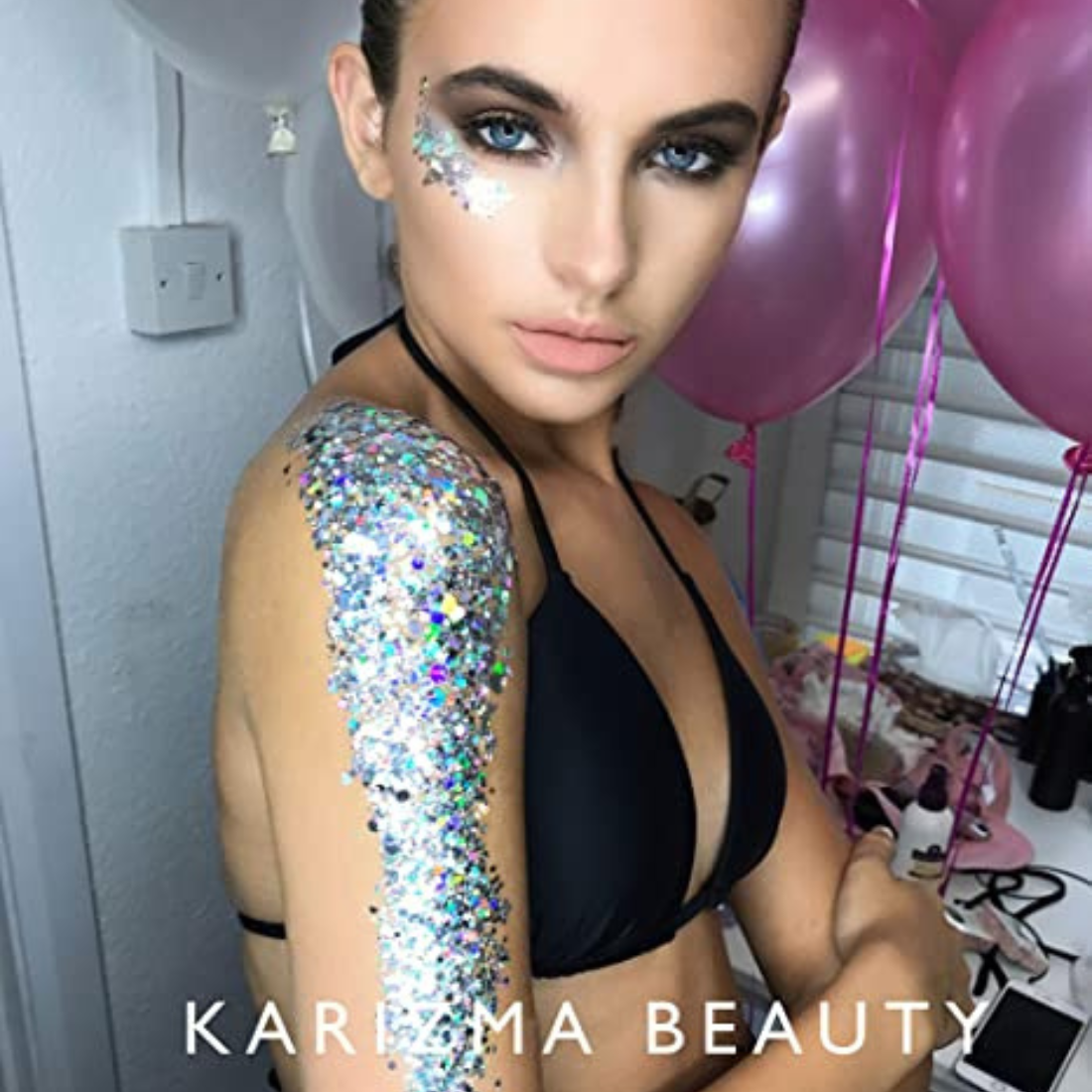 Karizma Silver Holographic Glitter 0.36 Oz (10g)