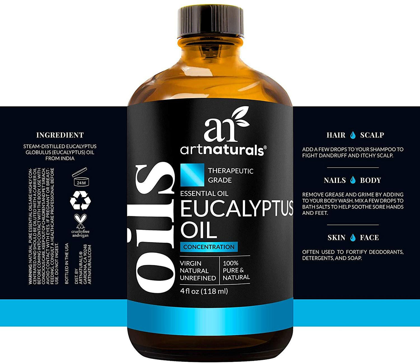 ArtNaturals Eucalyptus Essential Oil with Dropper 4 fl.oz