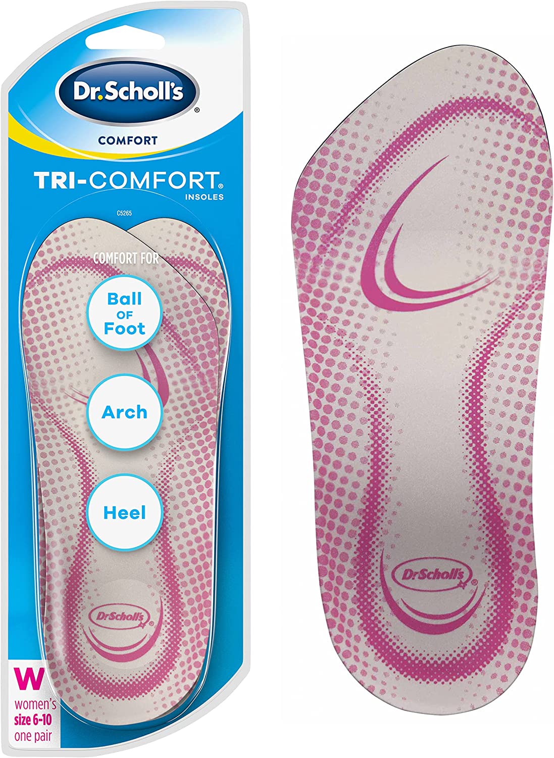 Dr. Scholl's Tri Comfort Insoles Long Lasting Comfort Women 6-10 - 1 Pair