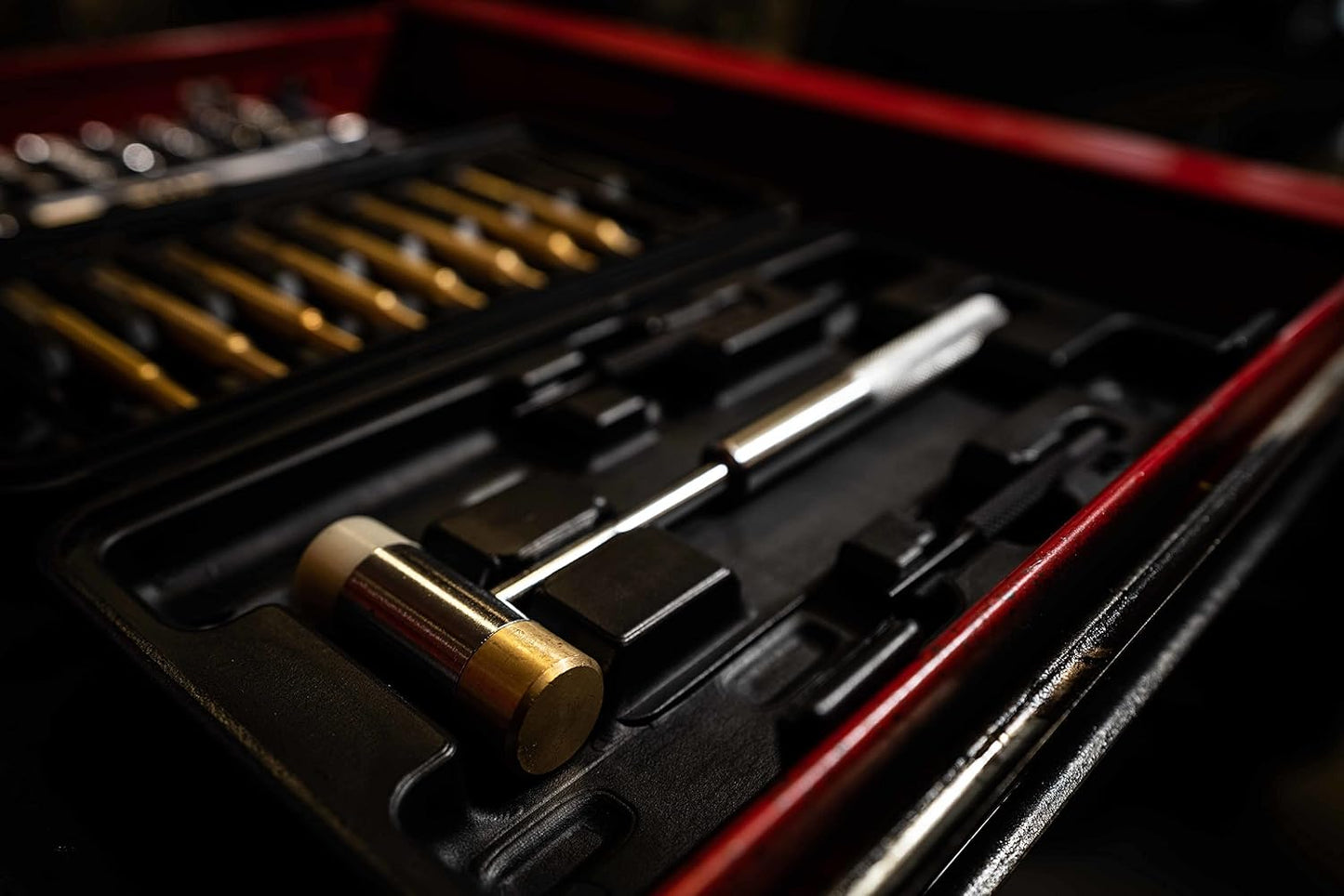 Wheeler Hammer & Punch Set with Durable Molded Case, 8 Brass Punch 4 Steel Punches, 2 Composite Punches