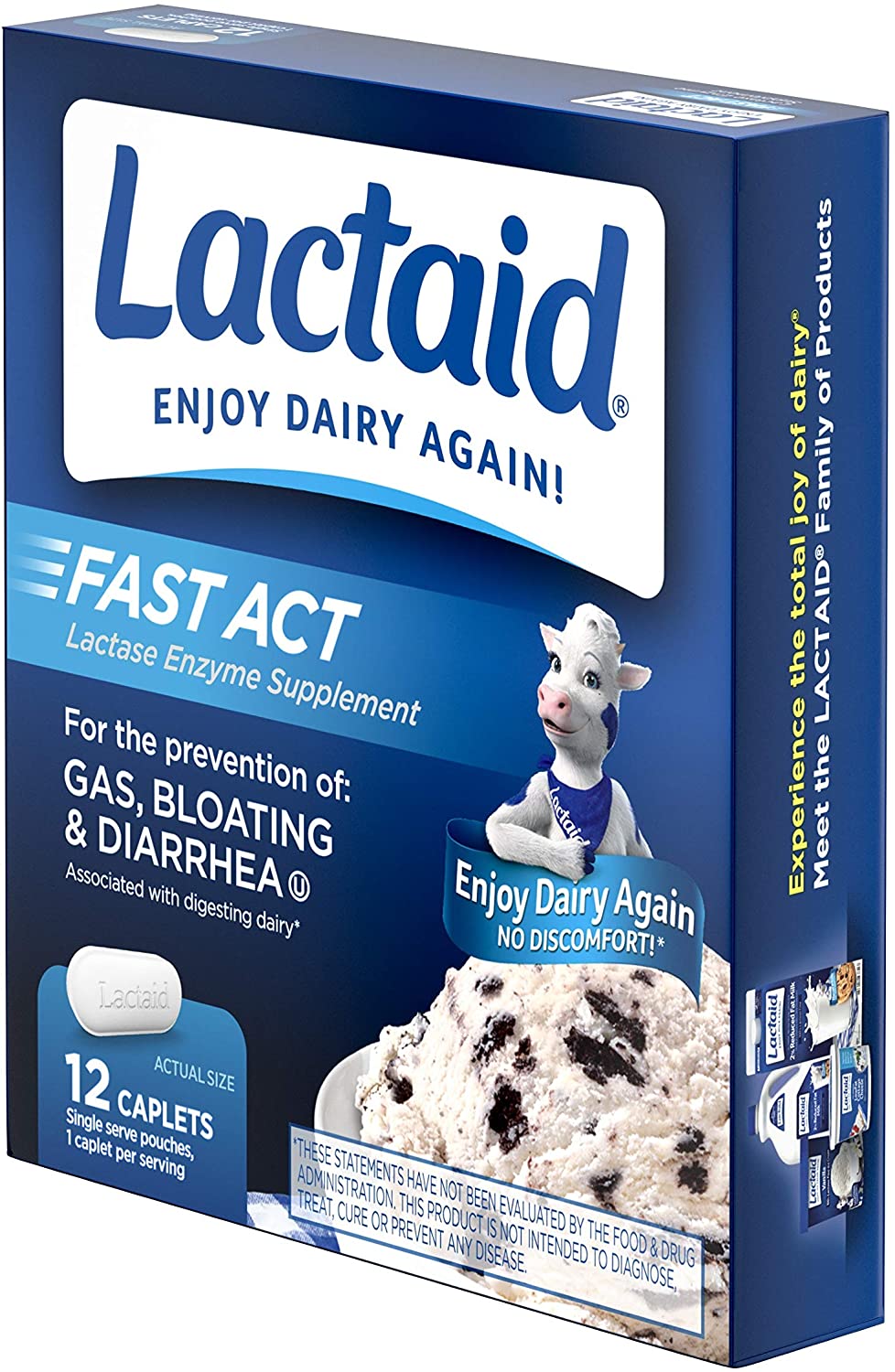 Lactaid Fast Act Lactase Enzyme Supplement - 12 Caplets