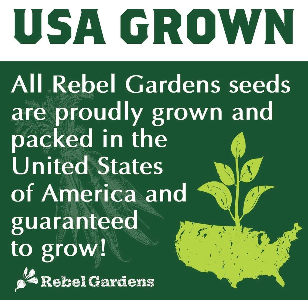 Rebel Gardens Organic Vegetable Planting Seeds 13 Varieties of Non GMO Non Hybrid Heirloom Seeds