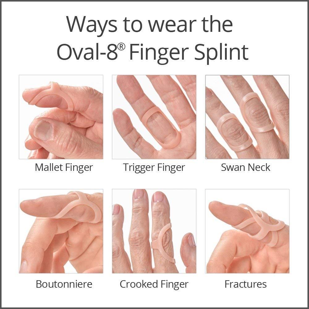 Oval 8 Finger Splint Graduated Set (Sizes 2, 3, 4)