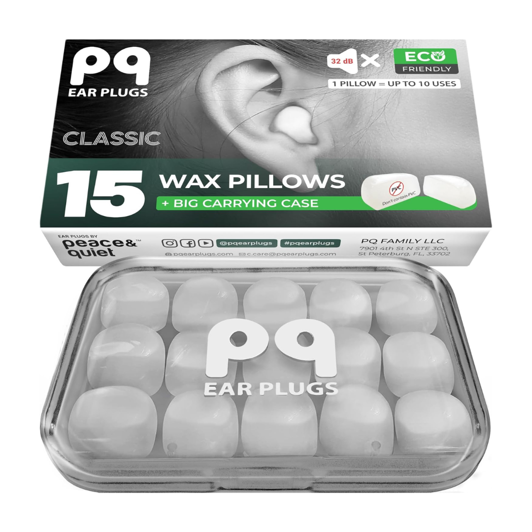 PQ Earplug with Sound Blocking Level of 32 Db (15 Wax Pillows)