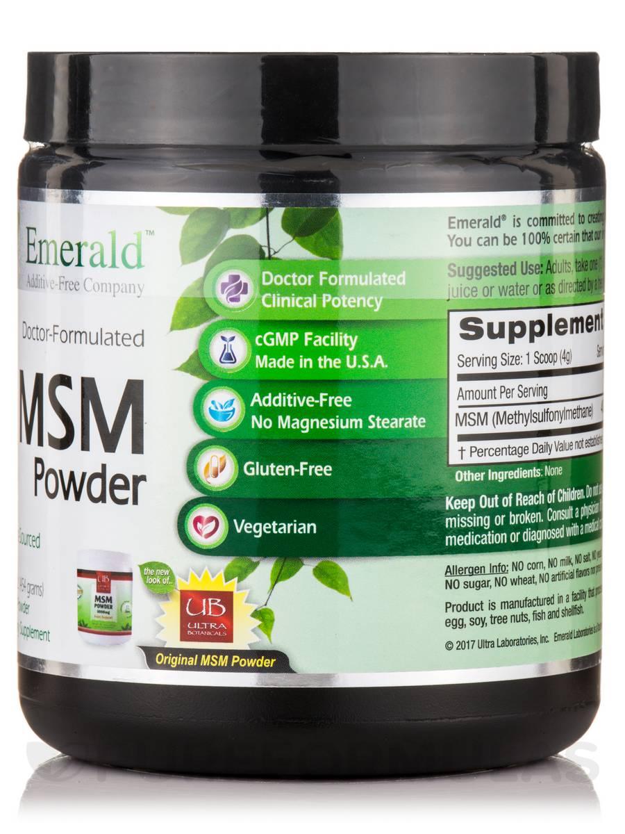 Emerald Doctor-Formulated MSM Powder 16 oz (454 grams)