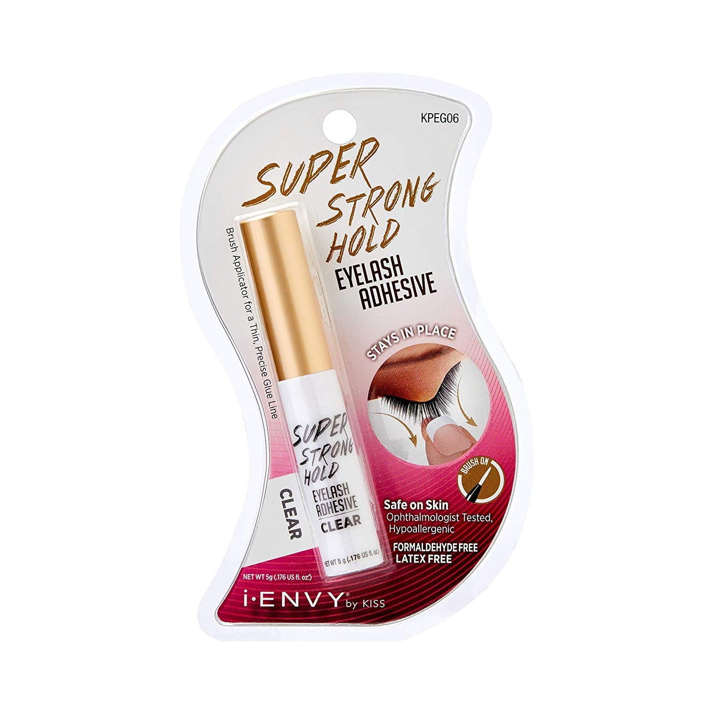 KISS i Envy Eyelash Adhesive Super Strong Hold Clear KPEG06 5 g