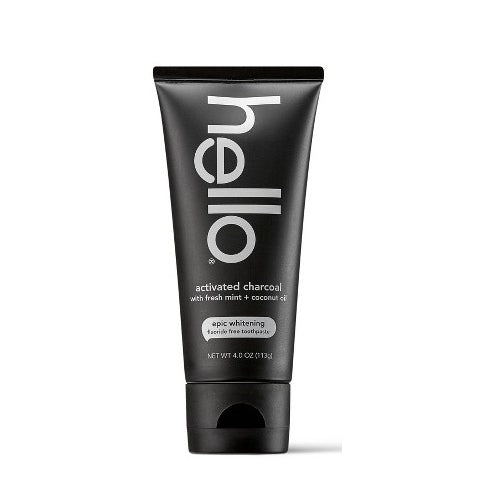 Hello Activated Charcoal with Fresh Mint + Coconut Oil Epic Whitening Toothpaste, 4 oz. / 113g