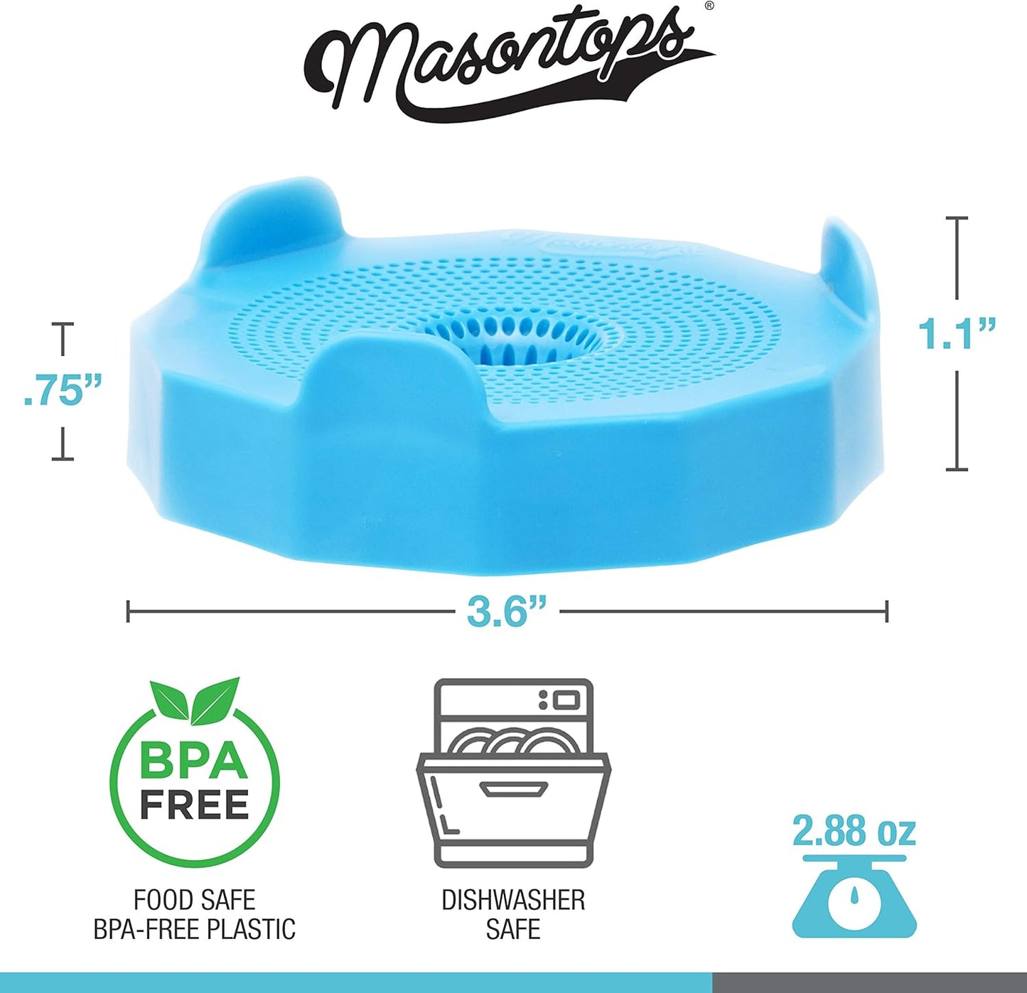 Masontops Bean Screen Plastic Mason, Wide Mouth Seed Sprouting Jar Lids Sprouting Kit
