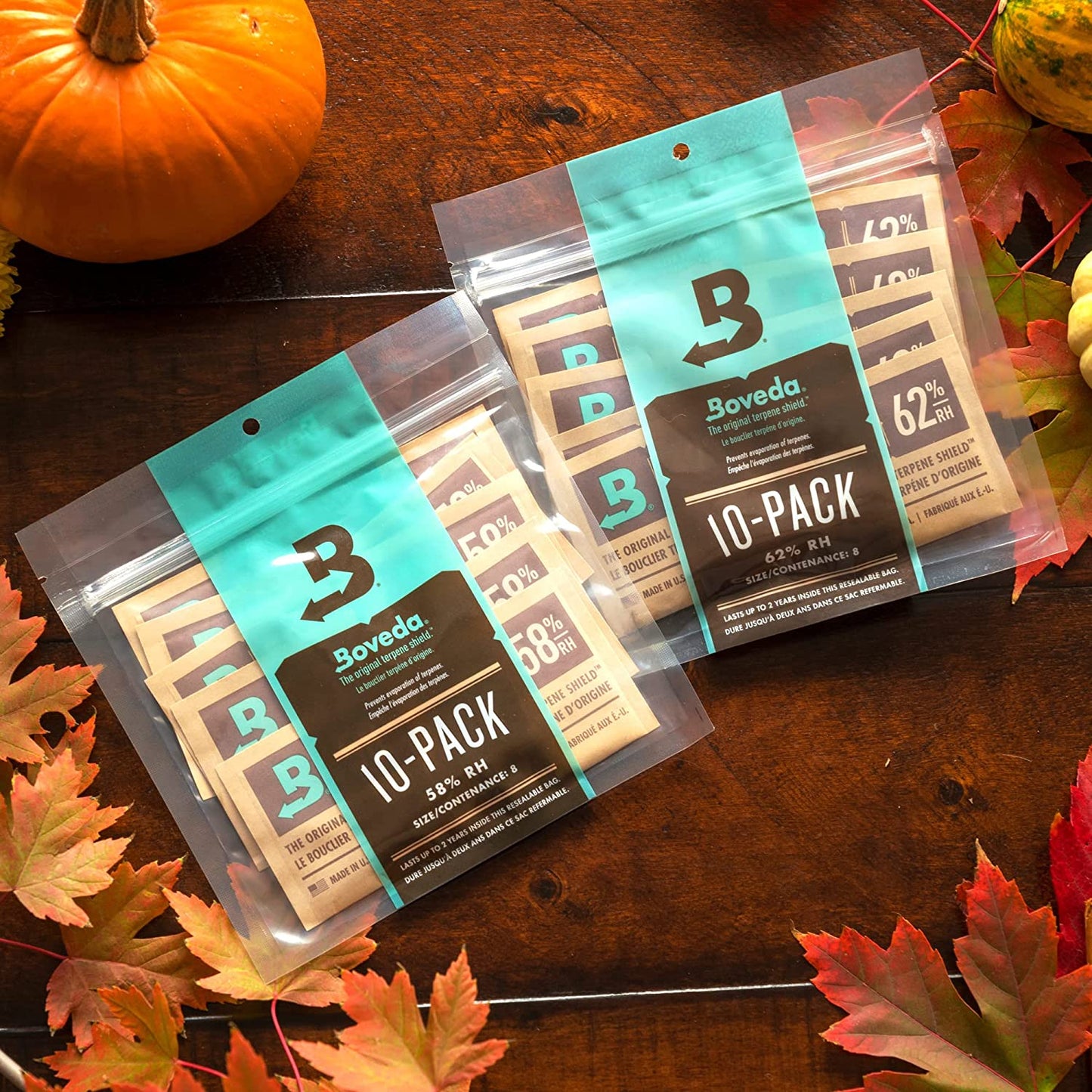 Boveda 62% RH For Storing Moisture Absorbers Hydration Packets In Resealable Bag Size 8 – 10 Pack