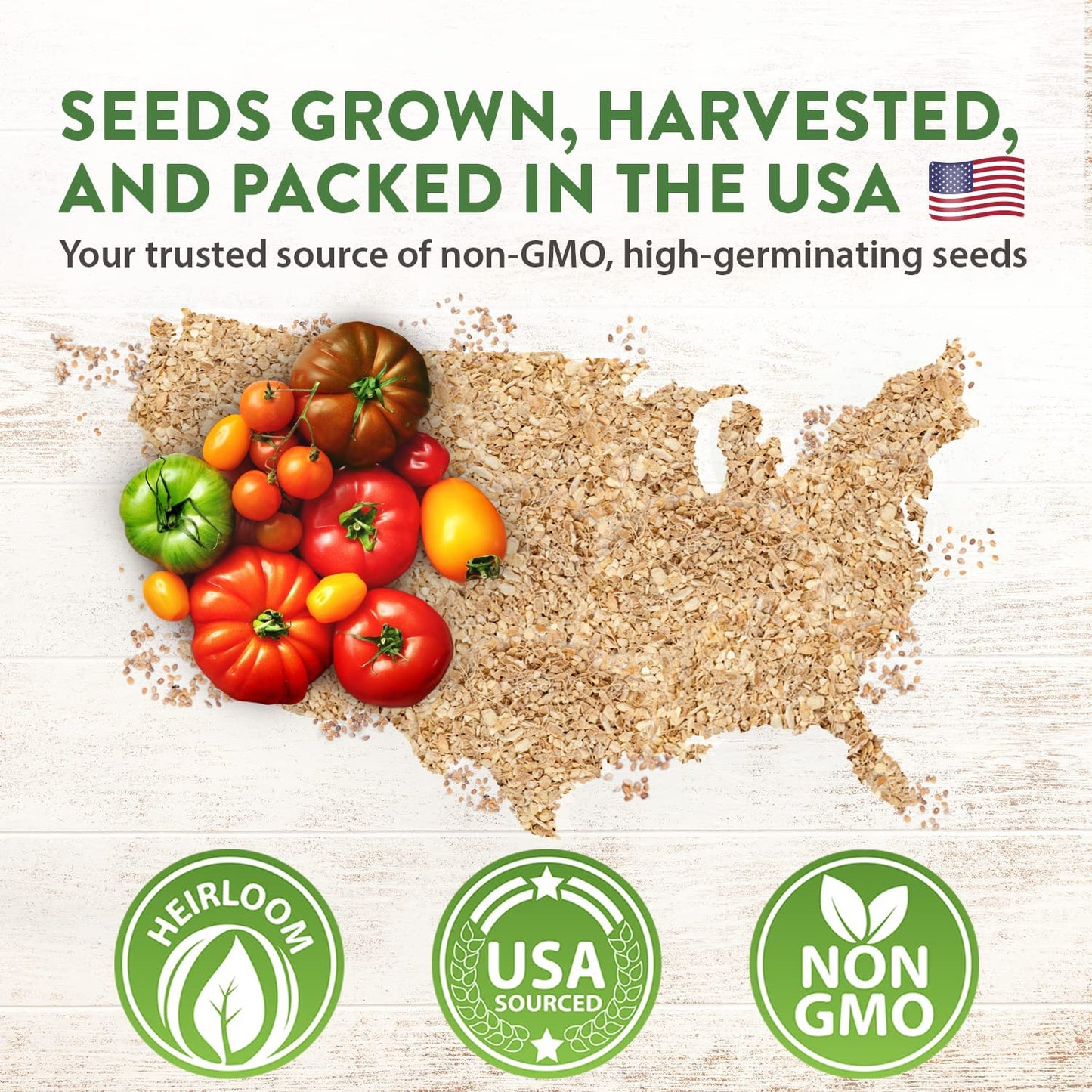 Heirloom Tomato Seeds for Planting (10pk) w/Basil Seeds