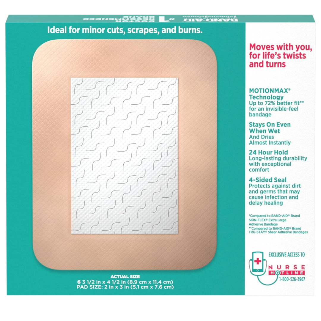 Band-Aid Skin-Flex Large Adhesive Flexible Wound Covers, 6 Count
