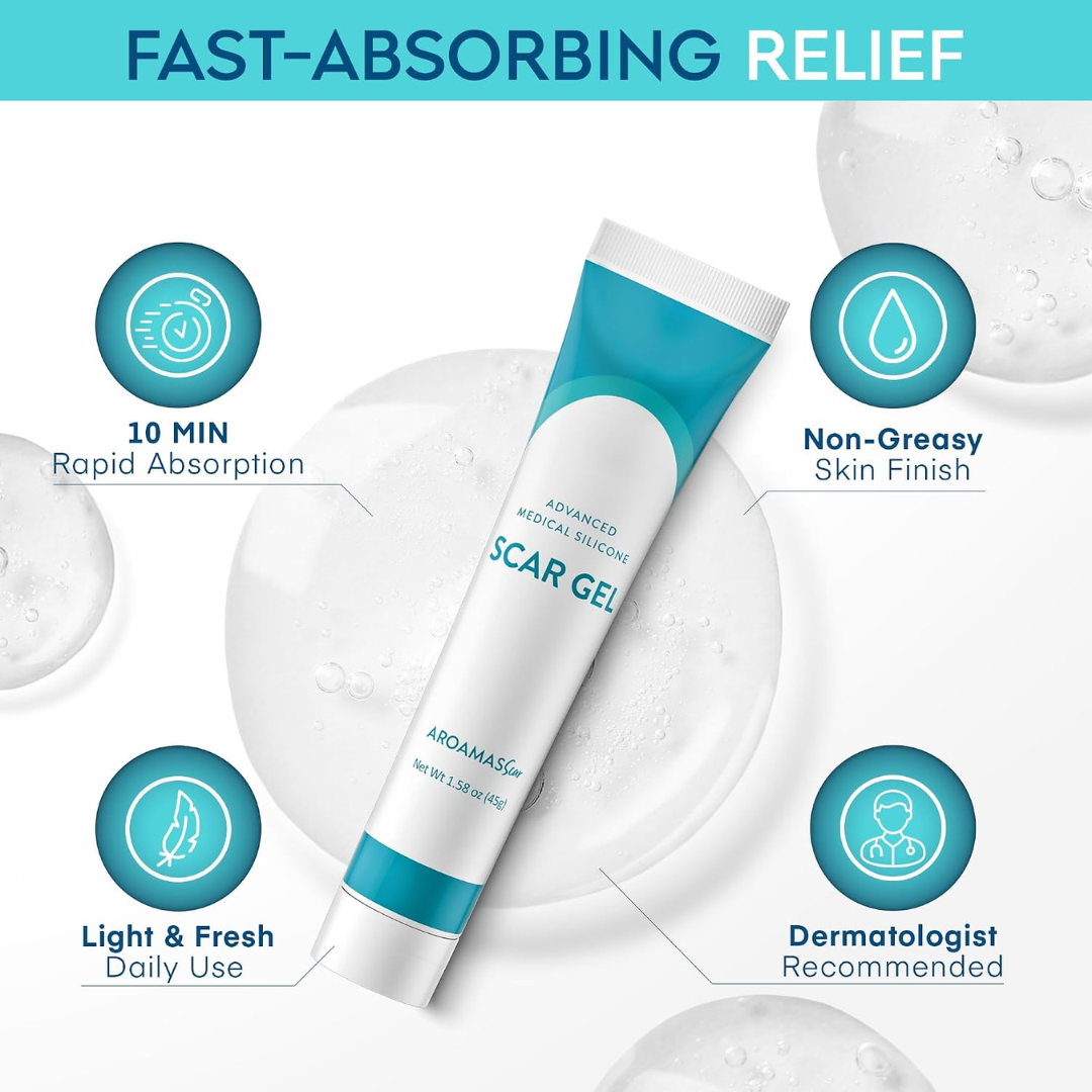 Aroamas Scar Advanced Silicone Gel, 1.58 oz / 45 g