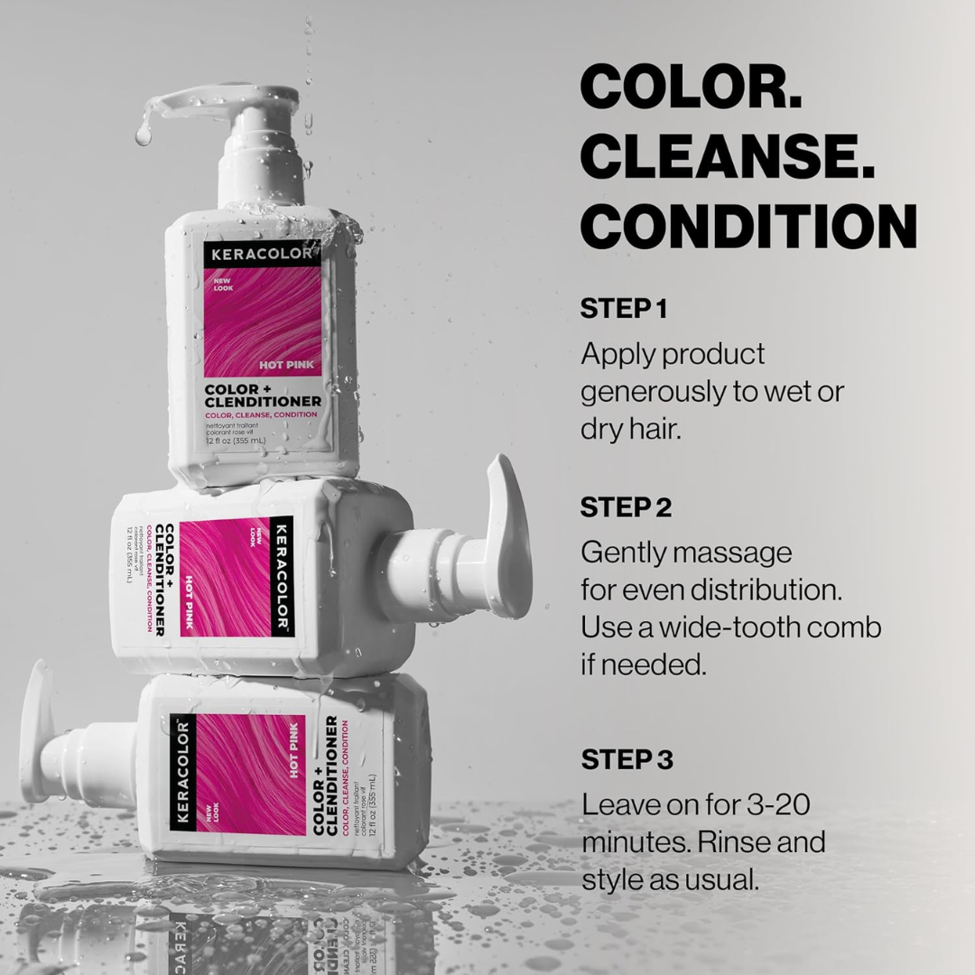 Keracolor Color + Clenditioner Semi Permanent Hair Color, 12 oz / 355 ml