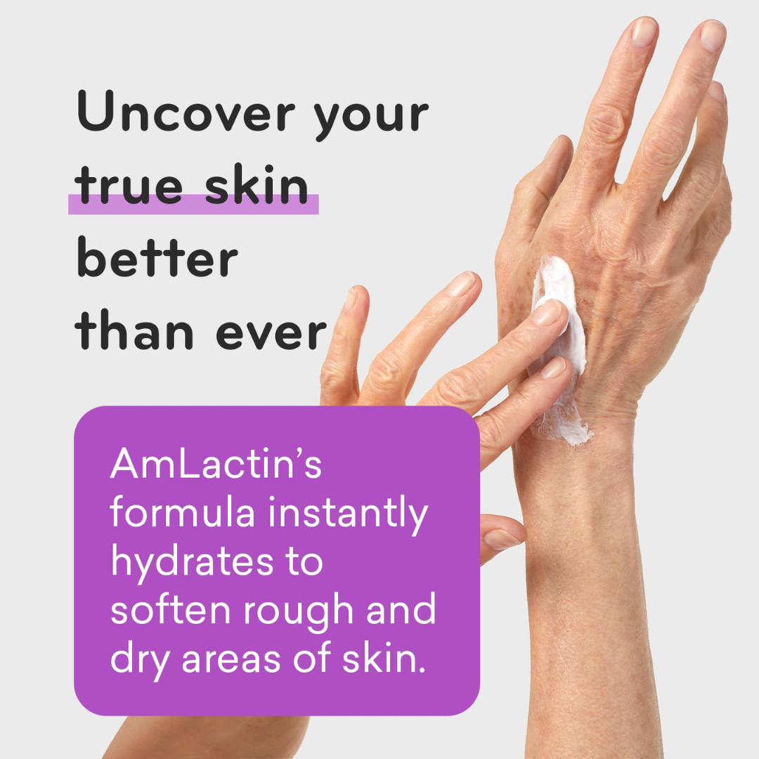 AmLactin Ultra Smoothing Exfoliating + Hydrating AHA Cream, 4.9 oz / 140 g