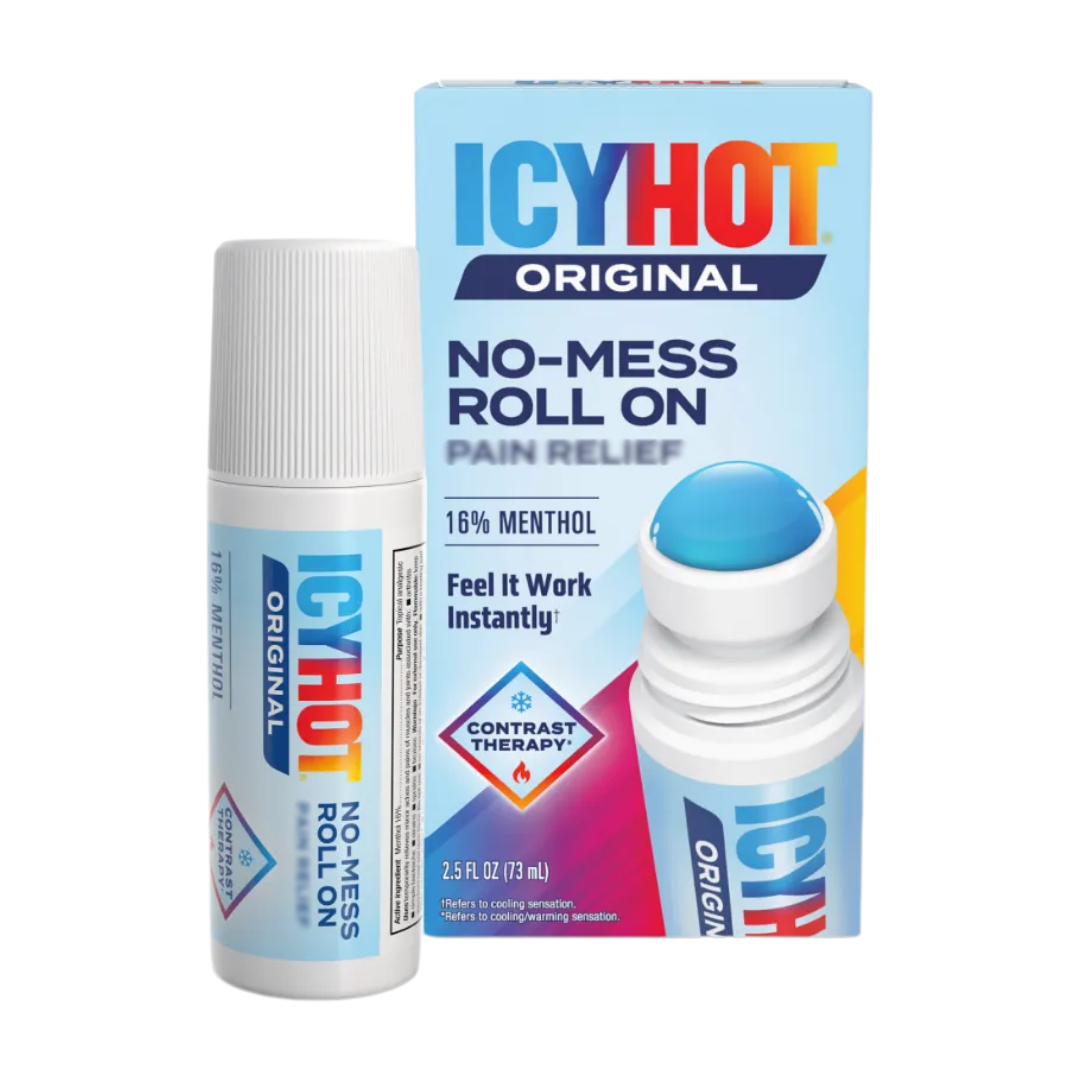 Icy Hot Original No-Mess Roll On Pain Relief, 2.5 oz / 73 ml