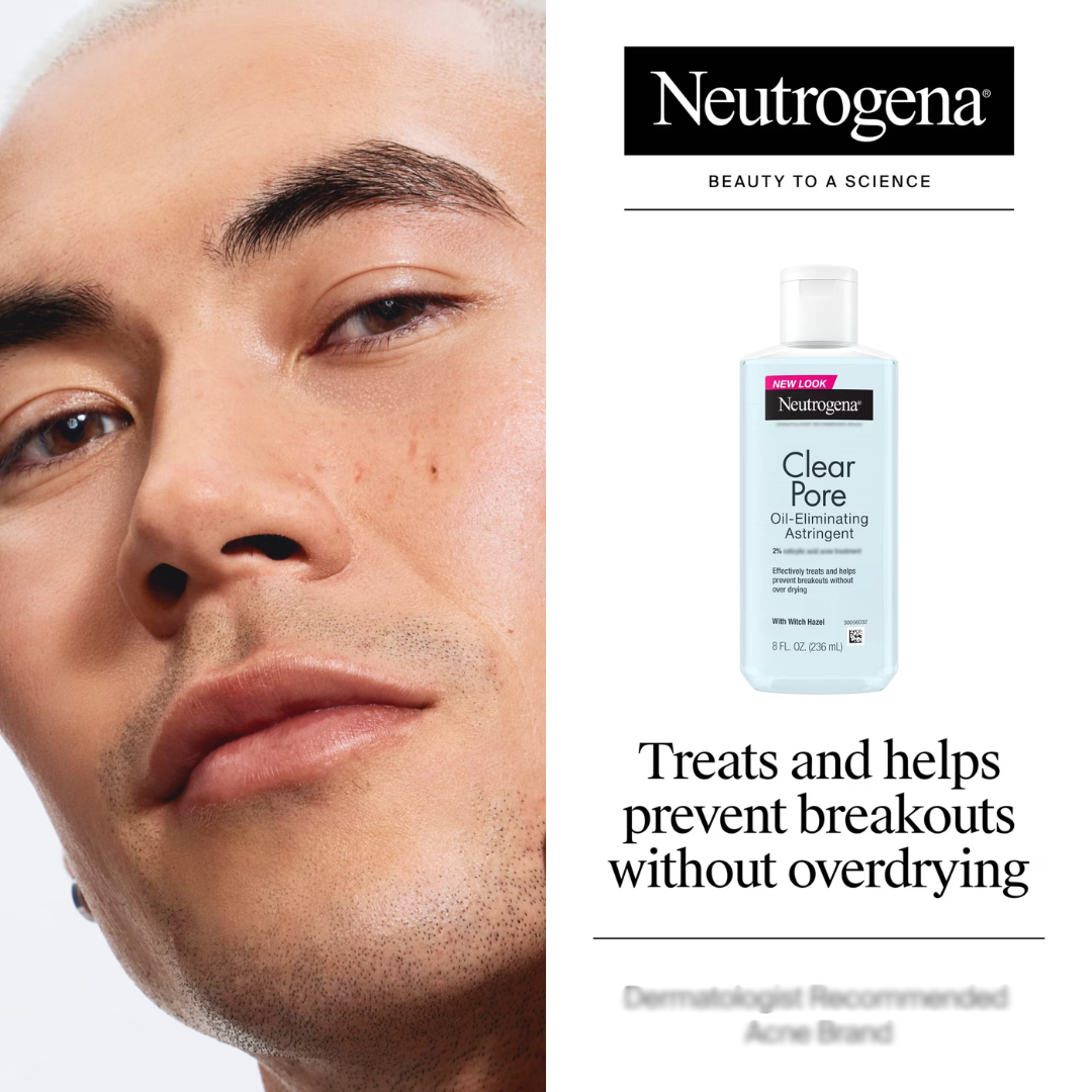 Neutrogena Clear Pore Oil-Eliminating Astringent, 8 oz / 236 ml