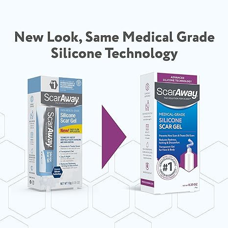 ScarAway 100% Medical-Grade Silicone Scar Gel, 0.35oz. / 10g