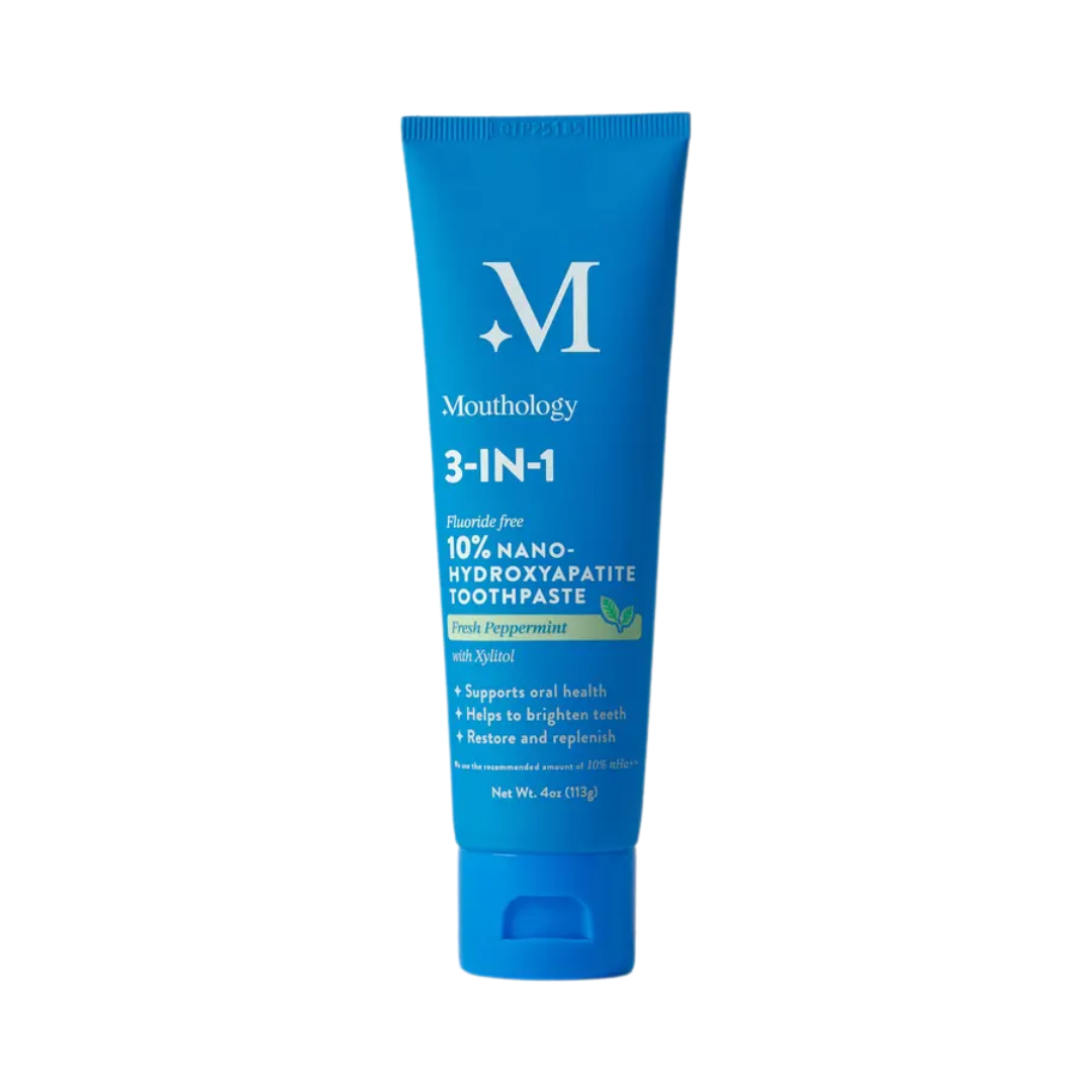 Mouthology 3-in-1 Nano-Hydroxyapatite Toothpaste Fresh Peppermint, 113 g / 4 oz