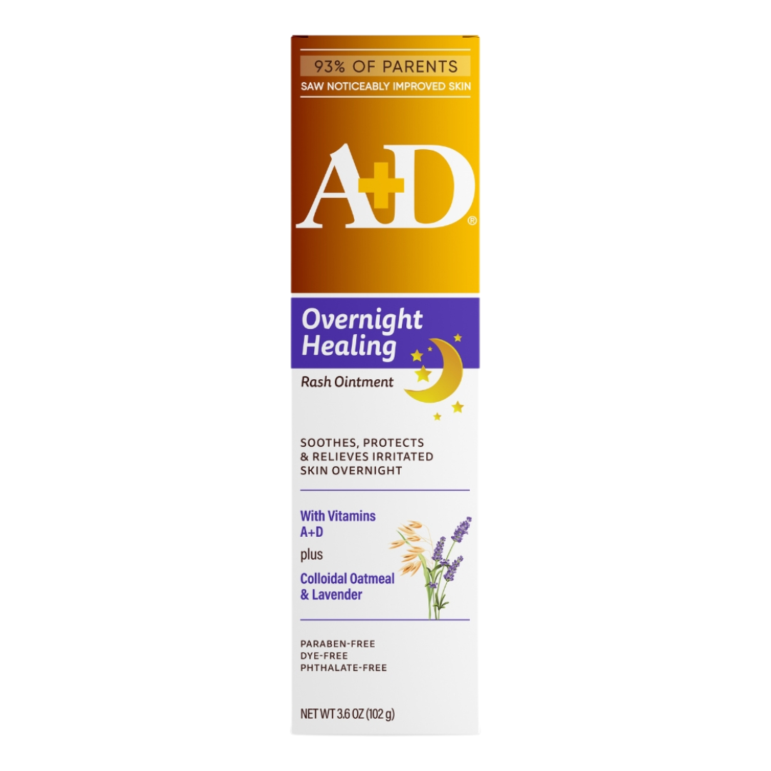 A+D Overnight Healing Rash Ointment, 3.6 oz / 102 g
