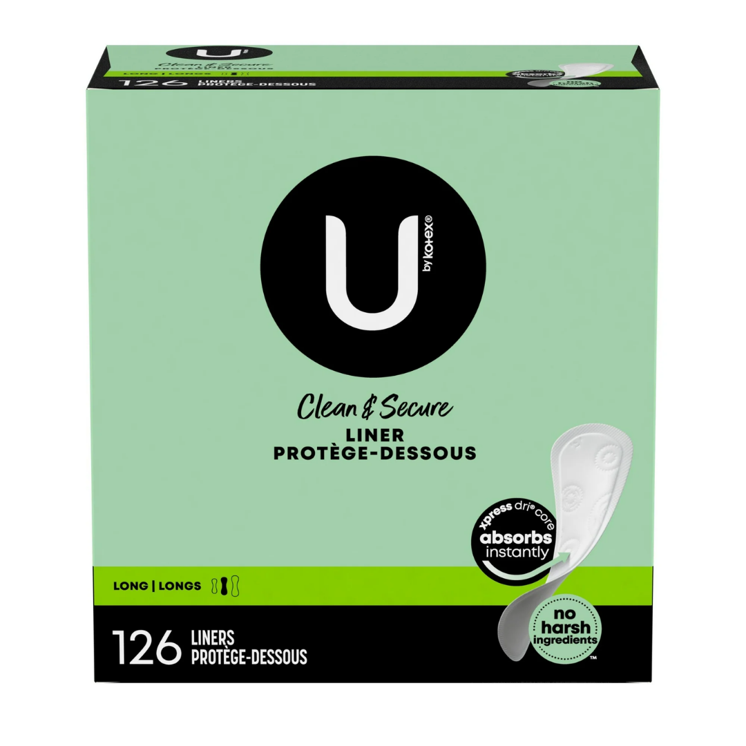 U by Kotex Clean & Secure Long, 126 Liner