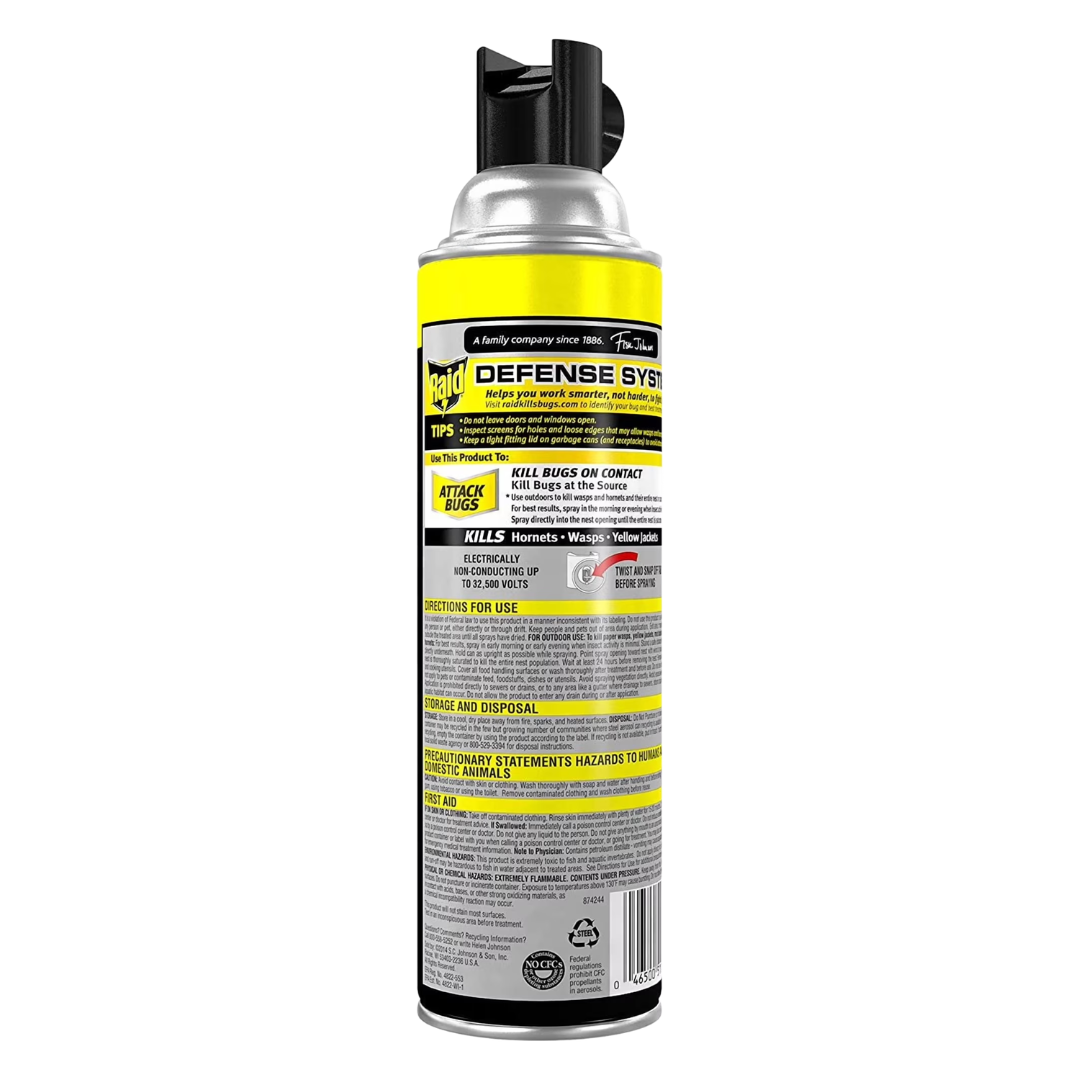 Raid Wasp & Hornet Killer Spray, 17.5 oz / 496 g