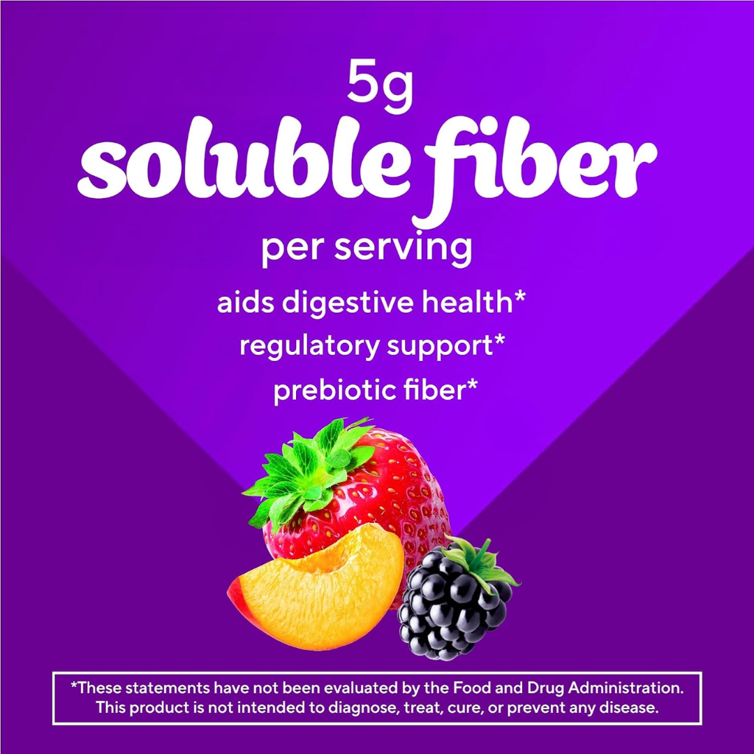 Vitafusion FiberWell Sugar Free 5 g Berry & Peach Flavors, 90 Gummies