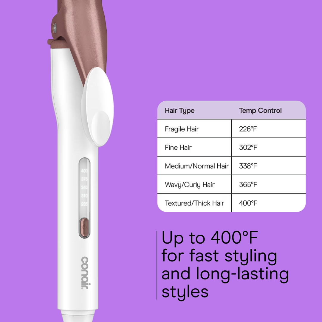 Conair 1" Double Ceramic Curling Iron CD300, Rose Gold