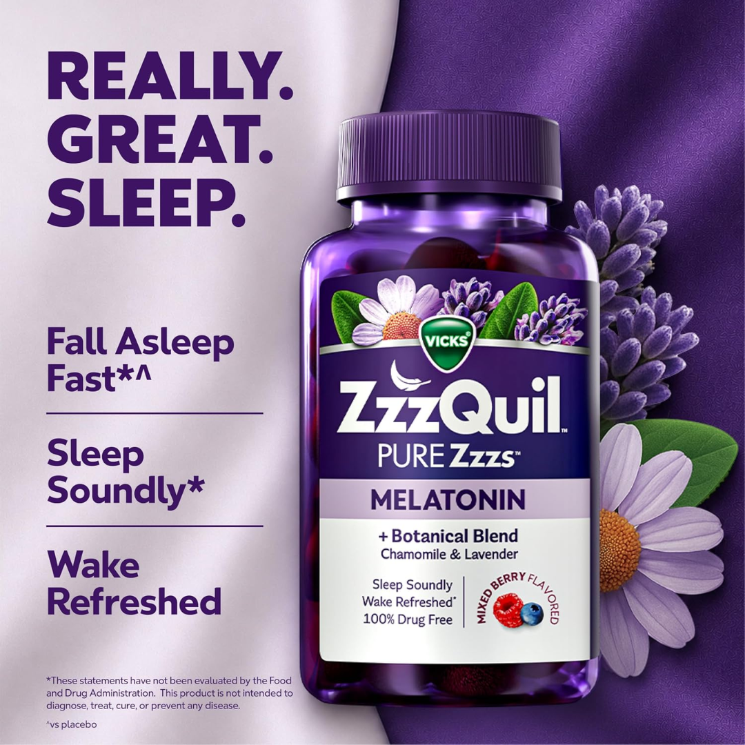 ZzzQuil Melatonin Wild Berry Flavored, 48 Gummies
