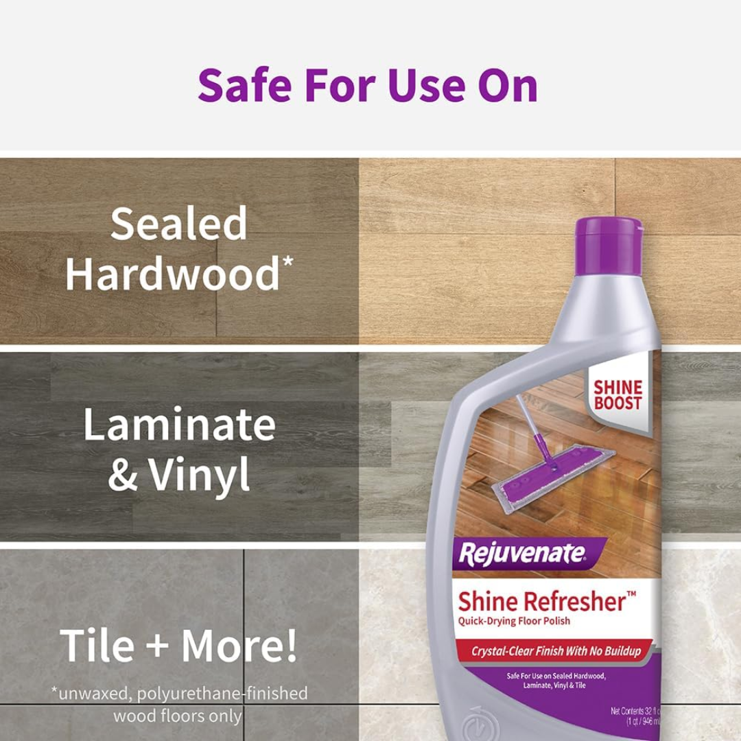 Rejuvenate Shine Refresher Quick-Drying Floor Polish, 32 oz / 946 ml