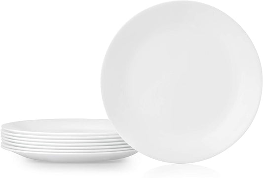 Cor.elle Dinner Plates, 8-Piece, Winter Frost White