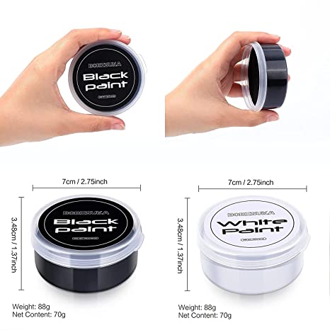 Bobisuka Blank In The Dark Face Body Oil White + Black Paint 4.93 Oz (140g)