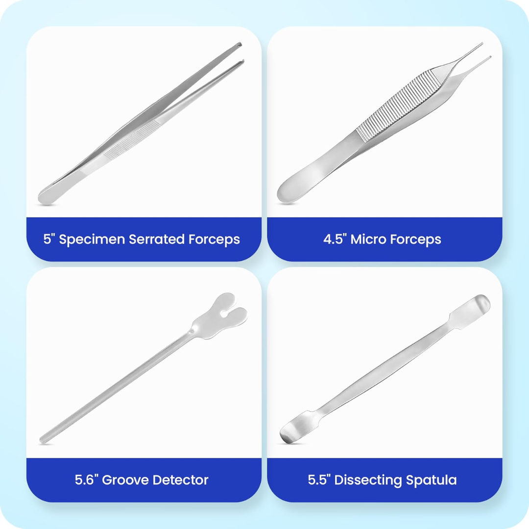 Core Flex Biology Lab Dissection Tool Set Stainless Steel, 38 Count